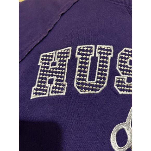 NEW Washington Huskies Colosseum Athletics Purple Crew Neck Sweatshirt Women's M - Picture 4 of 12